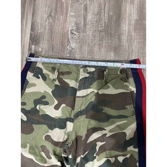 Mother Pants Green The No Zip Misfit Double Time Camouflage Side Stripe Size 24 - Picture 7 of 10